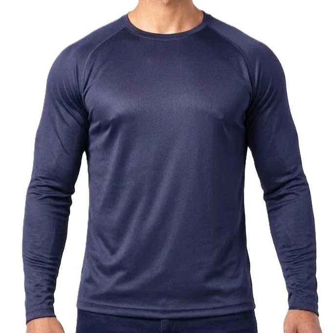 חולצה דרייפיט ניקי ש.ארוך כחול כהה 616321